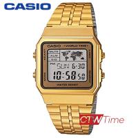 ราคา Casio Standard นาฬิกาข้อมือผู้หญิง ผู้ชาย สายสแตนเลส รุ่น A500WGA 9DF สีทอง (11905771023)
