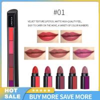 ราคา 5 Color Matte Lipstick Set Velvet Lip Gloss Non Stick Long Lasting Waterproof Sweat Proof Lip Beauty (16308017940)