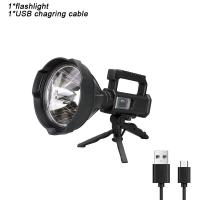 ราคา ตัวยึดไฟฉาย LED ทรงพลังแบบพกพาไฟฉายแบบมือถือไฟฉายกันน้ำสปอตไลต์แบบชาร์จไฟได้ USB (21268051866)