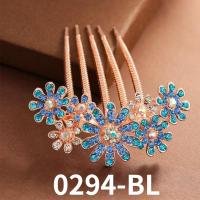 ราคา Fashion Crystal Diamond Hair Accessories Hair Insert Luxury Rhinestone Plate Hair Comb Elegant Hair Comb Hairpin (14856638216)