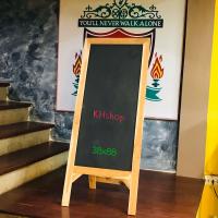 ราคา กระดานดำ ยาว กระดานเขียนเมนูขอบไม้สัก แถมชอล์ค กระดานดำ 50x100 cm (1360068265)