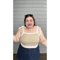 ราคา สายเดี่ยวไหมพรมไซส์ใหญ่สาวอ้วน อวบ อก40 60 (20480423397)
