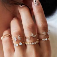 ราคา FINE เกินไปเกาหลีแฟชั่น Retro ทองเงินแหวนมุกชุด Elegant เพชรแหวนสวมนิ้วสตรีเครื่องประดับอัญมณี (9129809746)