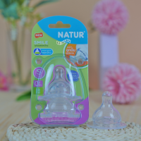 ราคา จุกนมคอกว้าง Natur เนเจอร์ จุกนมเนเจอร์สไมล์คอกว้างแพ็ค 2 ชิ้น (19493658428)