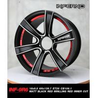 ราคา ล้อแม็ก ขอบ18 SIZE 18 กว้าง 9 5 OFFSET 25 ราคา1ชุด 4วง ยี่ห้อ INFERNO รุ่น INF 9R6 สี ดำ แดง (21150432804)