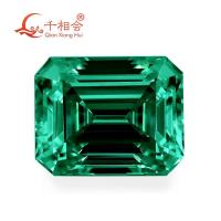 ราคา สี่เหลี่ยมผืนผ้ามรกตตัดสีเขียว Moissanite อัญมณีหลวม (7823455060)