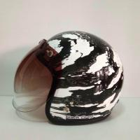 ราคา ALTRAX หมวกกันน็อควินเทจคลาสสิค รุ่น BLACK CLOUD นวมถอดซักได้ สีขาวเงา พร้อมชิวBUBBLE สีทูโทน (17451220277)