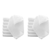 ราคา 14PCS Towels Cotton White Superior Hotel Quality Soft Face Hand Towels 30X30cm (18603155201)