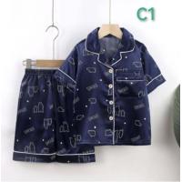 ราคา ชุดนอนเด็กผ้าซาติน 4 12ปี ชุดนอนเด็กโต แขนสั้น ขาสั้น (18163684522)