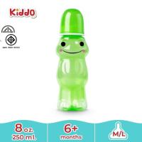ราคา ถูกและดี l Kiddo ขวดนม หมี เป็ด กบ ขนาด 8 oz ขวดนมคอแคบ ขวดใส่น้ำนม พร้อมส่ง (14536129826)