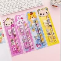 ราคา Chang เครื่องเขียนราคาถู ชุดเครื่องเขียนดินสอลายการ์ตูนน่ารัก 4 ชิ้น เครื่องเขียนราคาถู เครื่องเขียน Cartoon Stationery Set (11683049041)