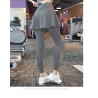 ราคา กางเกงโยคะไซส์ใหญ่กางเกงกระโปรงซับในคล้ายใส่สองชิ้นกางเกงกีฬาชุดฤดูร้อนสำหรับสาวอวบ200กก กางเกงวิ่งออกกำลังกายแห้งเร็ว (17407026232)