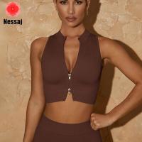 ราคา Nessaj ชุดชั้นในออกกำลังกายเสื้อโยคะไร้รอยต่อดูดซับแรงกระแทกสำหรับผู้หญิงชุดเล่นโยคะไร้รอยต่อกีฬาวิ่งเสื้อกล้าม (19710099284)