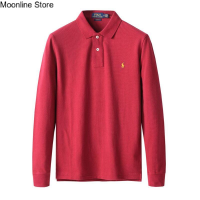 ราคา Moonline Store Original Ralph Laurens สีทึบโปโลผู้ชายเสื้อยืดปกแขนสั้นเสื้อโปโลผู้ชายแขนยาวผ้าฝ้ายปกเย็บปักถักร้อยขนาดเล็กที่มีสีสันโลโก้ขนาดใหญ่เสื้อยืดเสื้อโปโล (18170283948)
