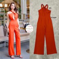 ราคา งานป้าย BT Studio Sale จั๊มสูทขายาวคล้องคออกเสริมฟองน้ำ 550 (19862398770)