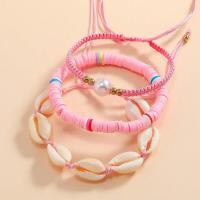 ราคา 3ชิ้นสร้อยข้อมือเชือกทอเปลือกหอยมุกนุ่มชุดสร้อยข้อมือเสน่ห์แฟชั่นโบฮีเมียนสำหรับผู้หญิงเครื่องประดับของขวัญเครื่องประดับอินเทรนด์ (20985812551)