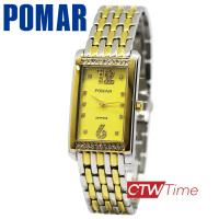 ราคา Pomar นาฬิกาข้อมือผู้หญิง สายสแตนเลส รุ่น PM73498AG01 สองกษัตริย์ หน้าปัดทอง (15669675158)