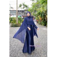 ราคา ชุดเดรสมุสลิม รุ่นทิชา limited edition เดรสผ้าซาร่า ชุดเดรสหางปลาพร้อมผ้าชีฟองคลุมไหล่ แฟชั่นมุสลิม ชุดใส่รายอ เดรสใส่ไปงานแต่ง เดรสเพื่อนเจ้าสาว เจ้าสาวมุสลิม ชุดเดรสอิสลามสวย (21376983470)