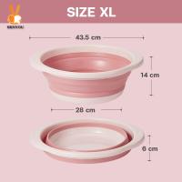 ราคา กะละมังอเนกประสงค์ถังพับได้กะละมังพับได้กะละมังพลาสติก Folding Basin กะละมังพกพากะละมังซักผ้า4ขนาด B 011 (12894317547)