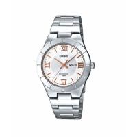 ราคา Casio นาฬิกาข้อมือผู้หญิง สายสแตนเลส รุ่น LTP 1410D 7A Silver White รับประกันศูนย์ 1 ปี ของแท้ (125757087)