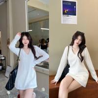 ราคา Morgan minidress มี2 เนื้อผ้า มินิเดรสคอวี ผ้านุ่ม ไม่หนาไม่บางกำลังดี สาวอวบใส่ได้ (21050877381)