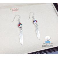 ราคา ต่างหูเงินแท้92 5 แบบเกี่ยว เม็ดปะคำลงยาร้อยปีกนก งานหวาน ลงยาสวยค่ะ เรือนเงินแท้ ต่างหูยาว 5 0 cm (9716819329)