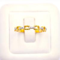 ราคา Happy Jewelry แหวนโซ่คั่น ทองแท้ 9k 37 5 เพชรเกสร ME038 (19340407469)