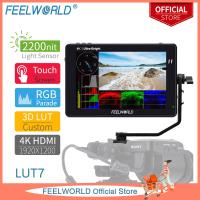 ราคา FEELWORLD LUT7 7นิ้ว2200Nits 3D LUT หน้าจอสัมผัส DSLR กล้อง Field Monitor Waveform VectorScope Histogram 4K HDMI อินพุตเอาต์พุต1920X1200 IPS แผง (15964241624)