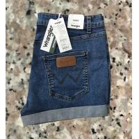 ราคา L เอว 32 Wrangler กางเกงยีนส์ขาสั้น ผ้ายืด สียีนส์ฟอก ของแท้จากช็อป (19037940704)