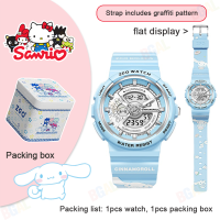 ราคา แท้ 100 Sanrio Kuromi นาฬิกาสำหรับเด็กหญิงเด็กชายพร้อมนาฬิกาดิจิตอลแบ็คไลท์กันน้ำ Cinnamoroll นาฬิกาข้อมือเด็กกันกระแทกนาฬิกาเด็ก hellokitty ของขวัญวันเกิดของขวัญคริสต์มาส 8573 (20132057339)