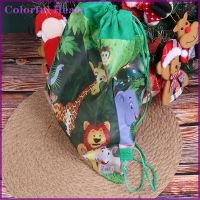 ราคา Colorful Heart Forest ZOO drawstring Bag กระเป๋าเป้สะพายหลังโรงเรียนสำหรับเด็กหญิง Satchel Bundle Rucksack (20816783877)