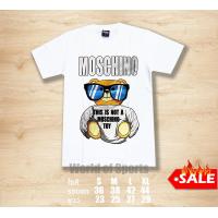 ราคา เสื้อยืด หมีใส่แว่น Moschino หมีแคร์แบร์ เสื้อยืดผู้ชาย เสื้อยืดหญิง เสื้อลายการ์ตูน cotton ราคาถูก (20481260941)