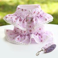 ราคา Kutiepom ชุดรัดอก สายรัดอกลายดอกไม้ พร้อม สายจูง น้องแมวน้องหมาพันธุ์เล็ก Flowers Pet Harness with a Leash (11047838666)