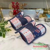 ราคา Bedsheet bkk ถุงมือกันความร้อน ถุงมือจับหม้อ จับกระทะ เนื้อผ้าฝ้าย ซักได้ สีสด น่ารักๆ รหัส056 (16636269558)