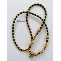 ราคา SH010 สร้อยพระ สร้อยกะลา ขั้นเม็ดทองเลเซอร์สวย ๆร้อยแบบจัดเต็ม แต่งด้วยเม็ดทองเลเซอร์ ลงยา 1 คู่ ยาว 24 นิ้ว สร้อยขายดี สร้อยกะลา สร้อยพระ (13081286990)