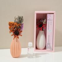 ราคา No dry flower fragrance ceramic bottle fire aromatherapy indoor fragrance bedroom air fresh cane fragrance box set (19659676663)