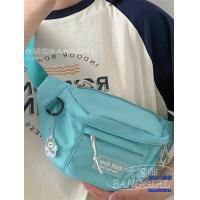 ราคา กระเป๋าคาดอกผู้หญิงสไตล์ญี่ปุ่นสไตล์ญี่ปุ่นกระเป๋าสะพายข้างความจุใหญ่แมทช์ลุคง่ายกระเป๋าคาดเอวสีเขียวสีล้วนแบบเป็นกลางสำหรับผู้ชาย (15897303068)