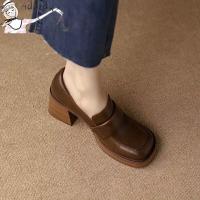 ราคา รองเท้าส้นสูงสไตล์เกาหลีสำหรับผู้หญิงใหม่รองเท้าส้นตึกแบบนิ้วเท้าเหลี่ยมแฟชั่นรองเท้าส้นสูงรองเท้าส้นตึกทำงาน (17510468089)