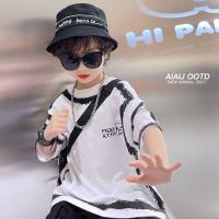 ราคา ชุดเซ็ทเด็กผู้ชาย ชุดเซ็ท2ชิ้น เสื้อยืดพิมพืลายเท่ๆสไตล์ฮิปฮอป ชุดลำลอง ชุดเต้น เสื้อผ้าเด็ก แฟชั่นเสื้อผ้าเด็กโต (17523109401)