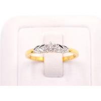ราคา Happy Jewelry แหวนชู บ่าข้างเป็นรูปหัวใจซ้อนกันสวยๆ ใช้เป็นแหวนหมั้น แหวนแต่งงาน ได้ ทองแท้ 9k 37 5 เพชรเกสร ME862 (16982373335)