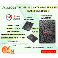 ราคา 512 GB SSD APACER AS350 เอสเอสดี PANTHER 2 5 SATA AP512GAS350 1 180 TBW ประกัน 3 ปี (21244862027)