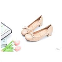 ราคา รองเท้าส้นตึกใส่ทำงาน Flat bow high heel size 36 41 (21033928957)