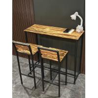 ราคา โต๊ะบาร์ พร้อมเก้าอี้2ตัว โต๊ะบาร์ไม้ทรงสูง ขาเหล็ก โต๊ะบาร์ไม้ โต๊ะ โต๊ะกินข้าว (21098272875)