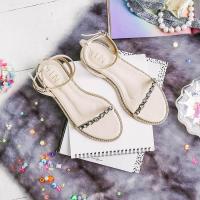 ราคา MINX zoey รองเท้าแตะ รัดข้อ ประดับด้วยโซ่เพชร (16063499620)