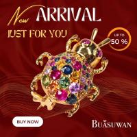 ราคา เข็มกลัด ตัวเรือนทองคำแท้ 18K ลักษณะเป็นเต่าทอง น่ารักๆ ประดับด้วยพลอยแฟนซี เหมาะที่ไว้ติดกับเสื้อได้หลากหลายสไตล์ (21048774924)