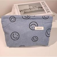 ราคา Cutie Gift99 กระเป๋าเครื่องสําอาง สตางค์ ผ้าลูกฟูก ลายจุด หน้ายิ้ม สไตล์เรโทร ปลีก ส่ง A850 (20486121671)