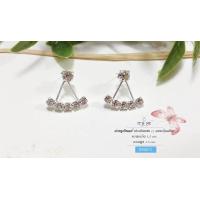 ราคา ต่างหูเงินแท้92 5 แบบก้านเสียบ ประดับเพชร cz ตัวเรือนเงินแท้ (12585846400)