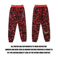 ราคา BAPE X FAZE CLAN กางเกงขายาวกางเกงสีแดงลายพราง M 3XL (19015507907)