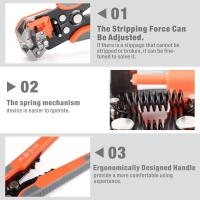 ราคา IWISS HS D2 Wire Stripping Tools Cable Cutter Multifunction Crimper Wire Stripper Cutting Plier Tool 24 10AWG 0 2 6 0mm² (13918270592)