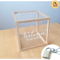 ราคา Dotsheep กล่องใส่ซองงานแต่งงาน พร้อมสติ๊กเกอร์ กล่องใส่ซองแต่งงาน อะคริลิค โครงไม้ กล่องใส่เงินงานแต่ง ฟรี กุญแจล็อค (21232912509)